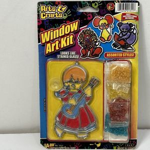 Ja-Ru Window Art Stained Glass Guitar Girl Kit Arts & Crafts Suncatcher Sealed